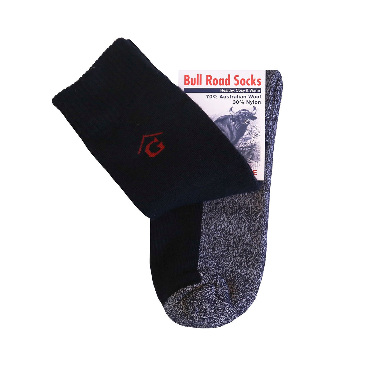 BULLROAD SOCKS - HEAVY WEIGHT BOOT SOCK DARK NAVY – Bull Road Socks ...